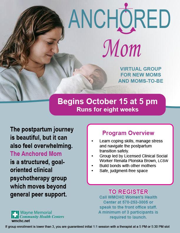 Anchored Mom – Virtual Psychotherapy Group